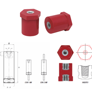 Spacing Stud Bolts Type CS/P with Hexagonal Base