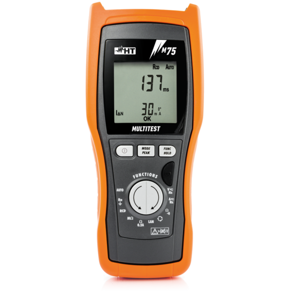 M75 Installation tester for safety tests according to IEC/EN61557-1 with TRMS multimeter functions and test of cable mapping on lan RJ-45 networks