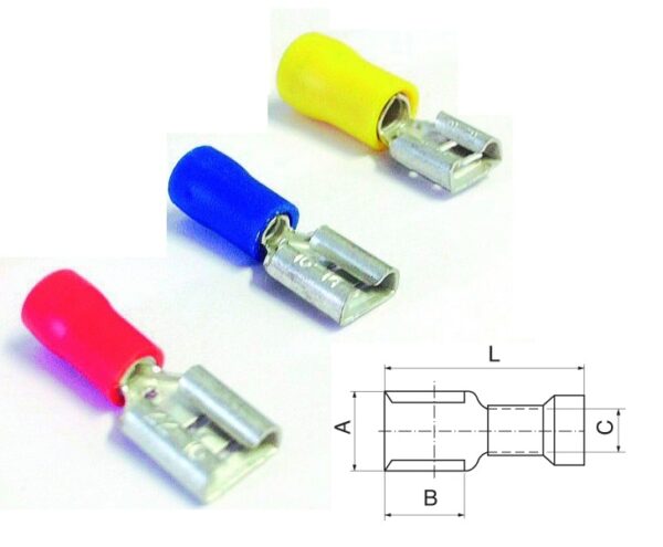 Pre-Insulated Push on Terminals (Female)