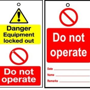 RLOT5 Disposable Lockout Tags - Reverse 'Do Not Operate'