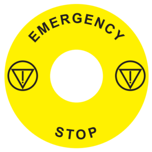 Emergency Stop Sticker