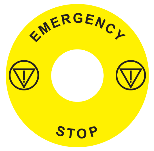 Emergency Stop Sticker